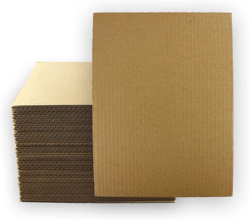EcoSwift 25 5x7 Corrugated Cardboard Filler Inserts Sheet Pads 1/8" Thick 5 x 7 - Image 1
